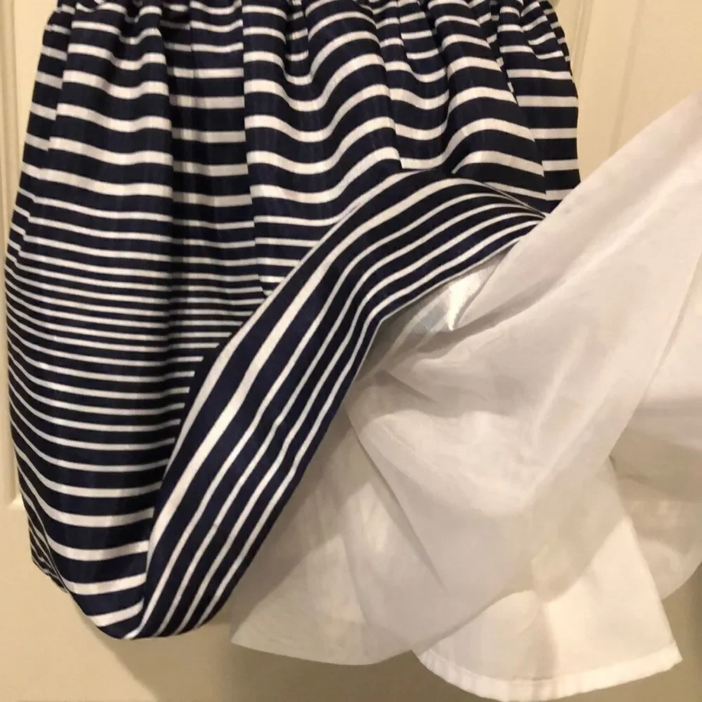 Gymboree Blue & White Striped Formal Dress Size 5